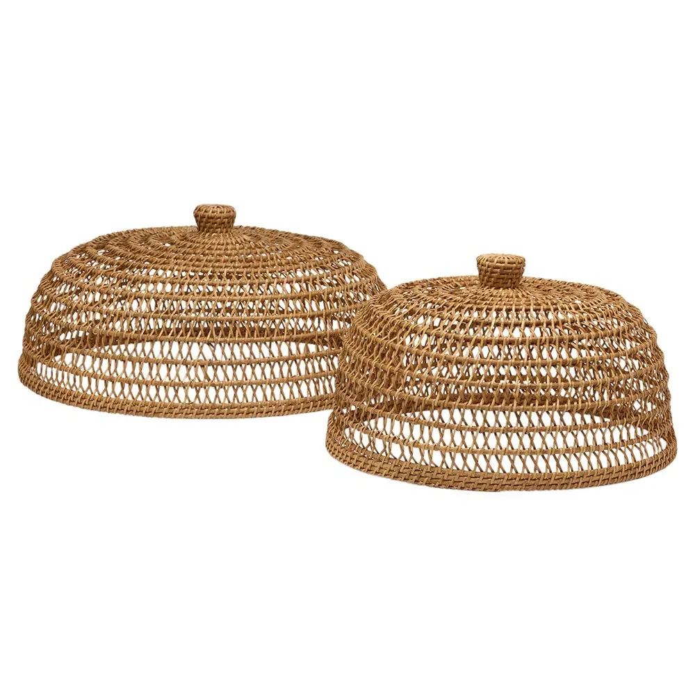 Jacen Woven Rattan Food Cover Set - Honey image
