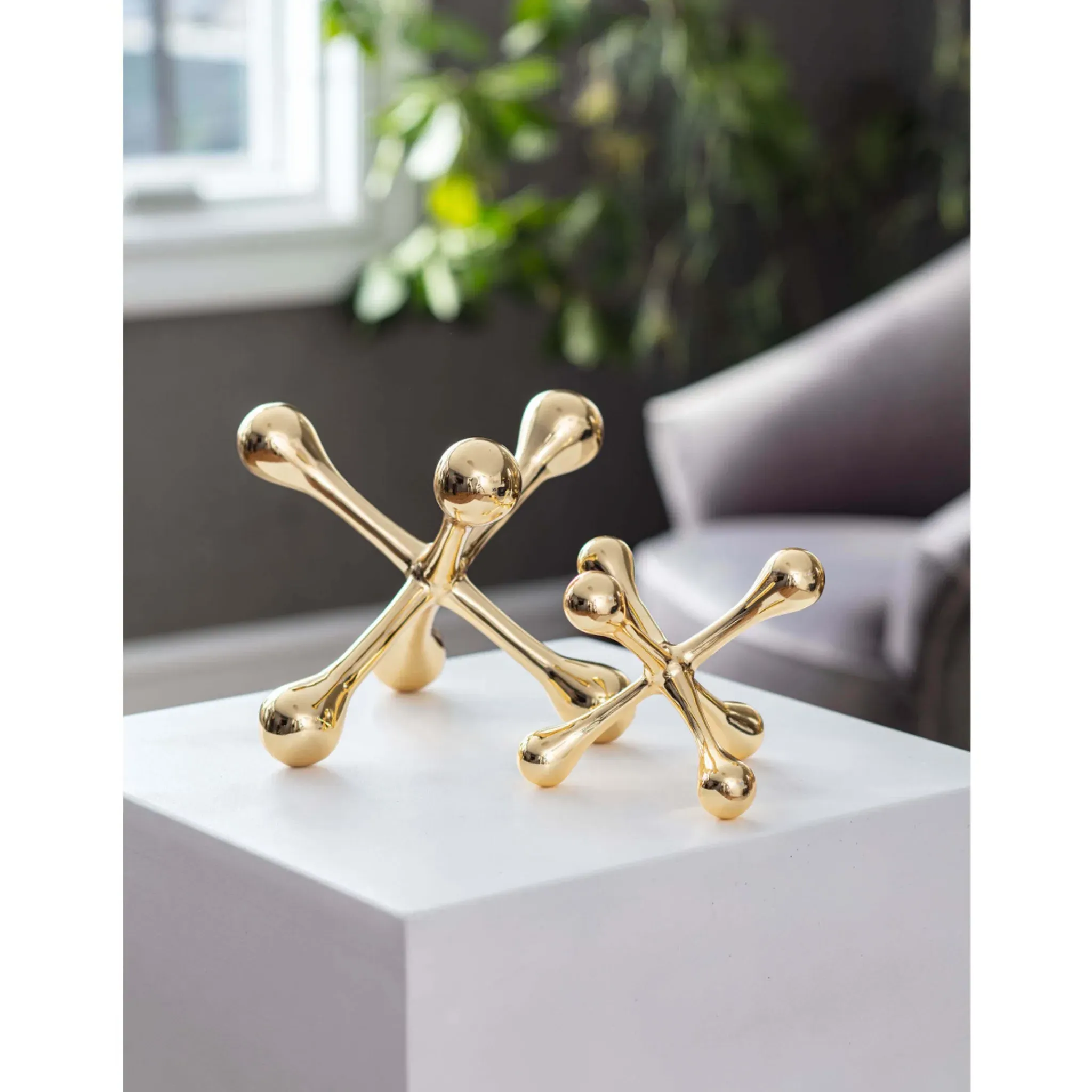 Jack Small Aluminum Sculpture - Gold