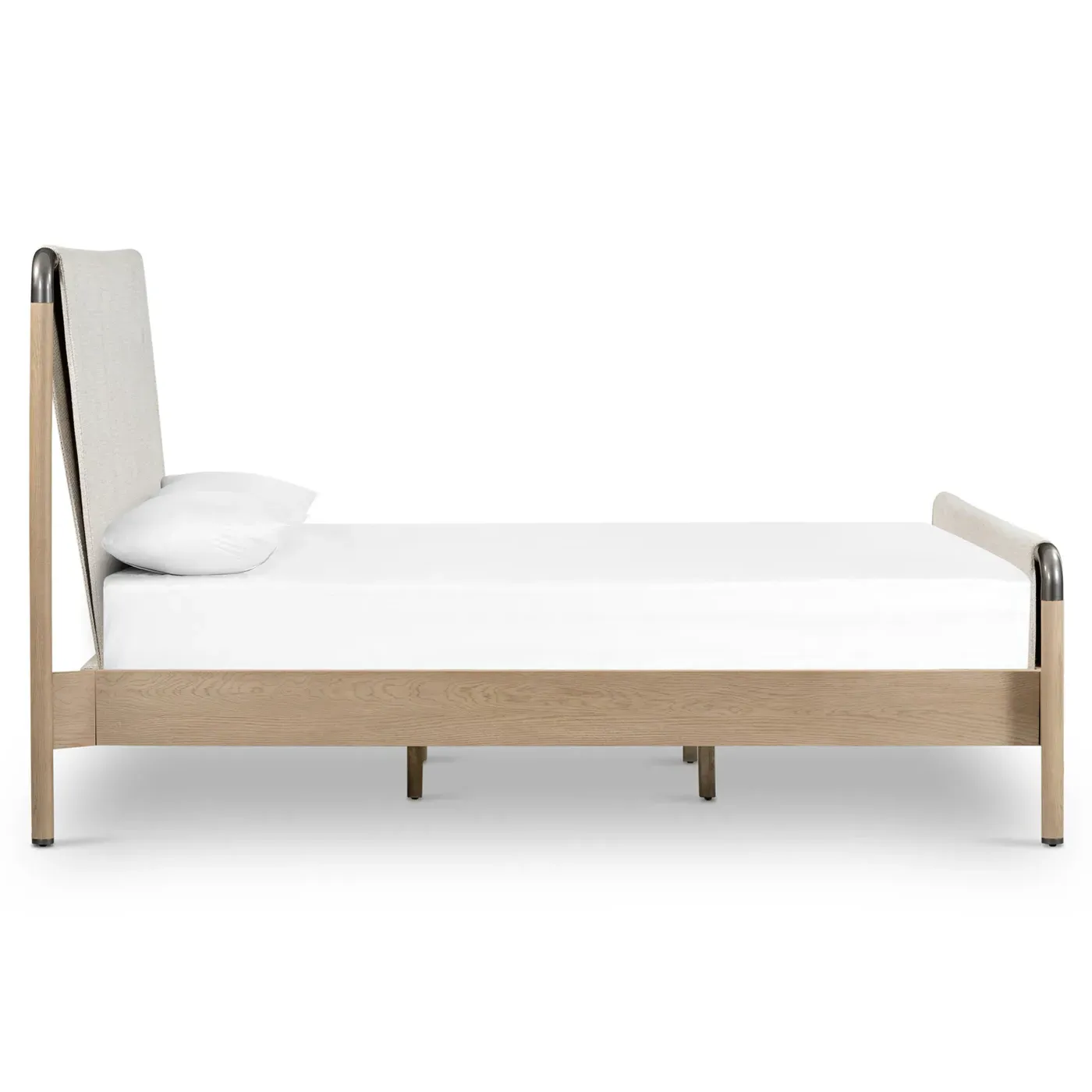 Jackson King Size Bed Frame - Beige, Oak