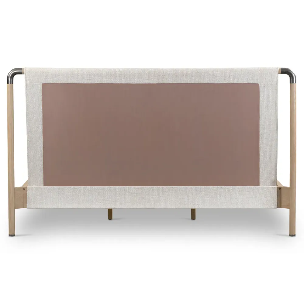 Jackson King Size Bed Frame - Beige, Oak