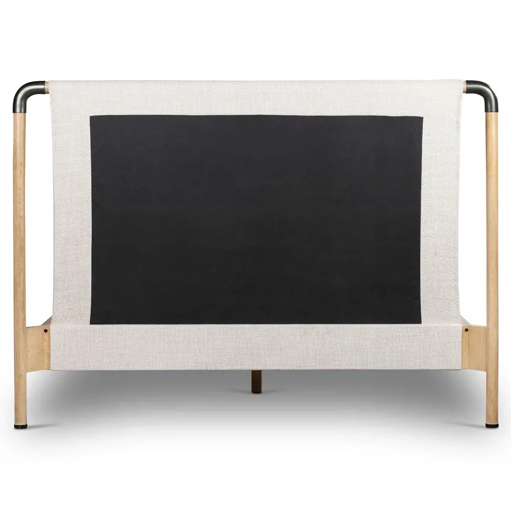 Jackson Queen Size Bed Frame - Beige, Oak