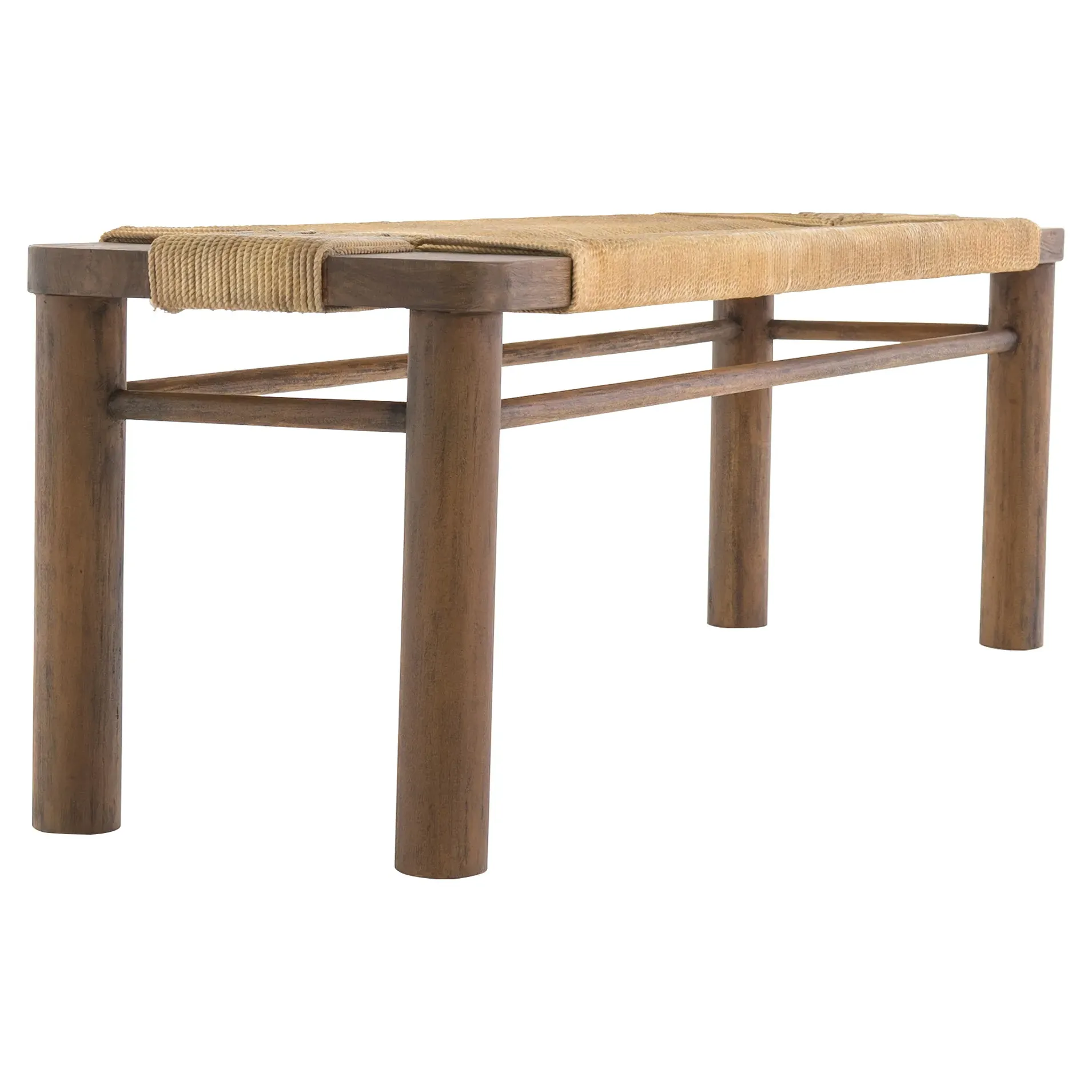 Jacob Bench - Beige, Cotton Rope