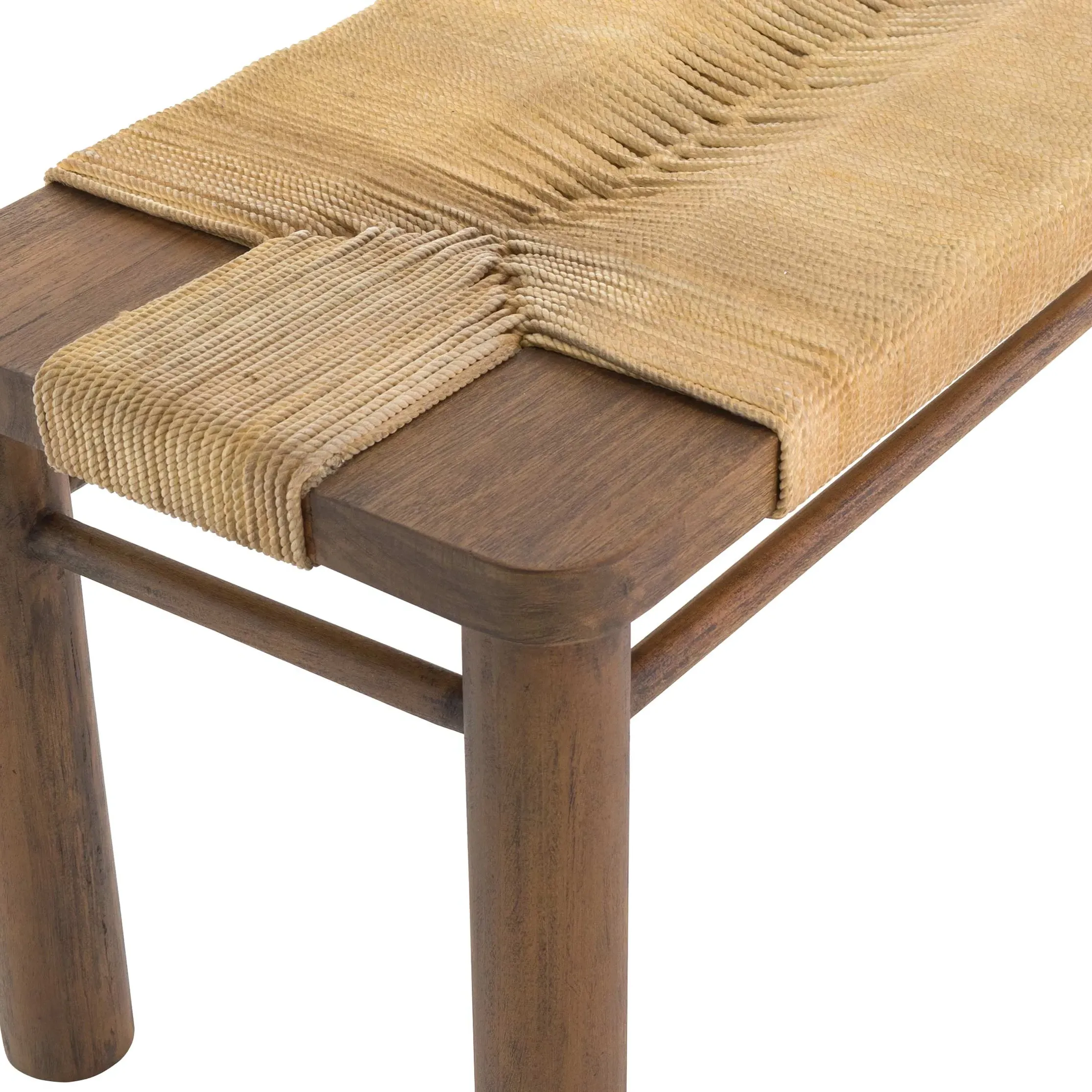 Jacob Bench - Beige, Cotton Rope