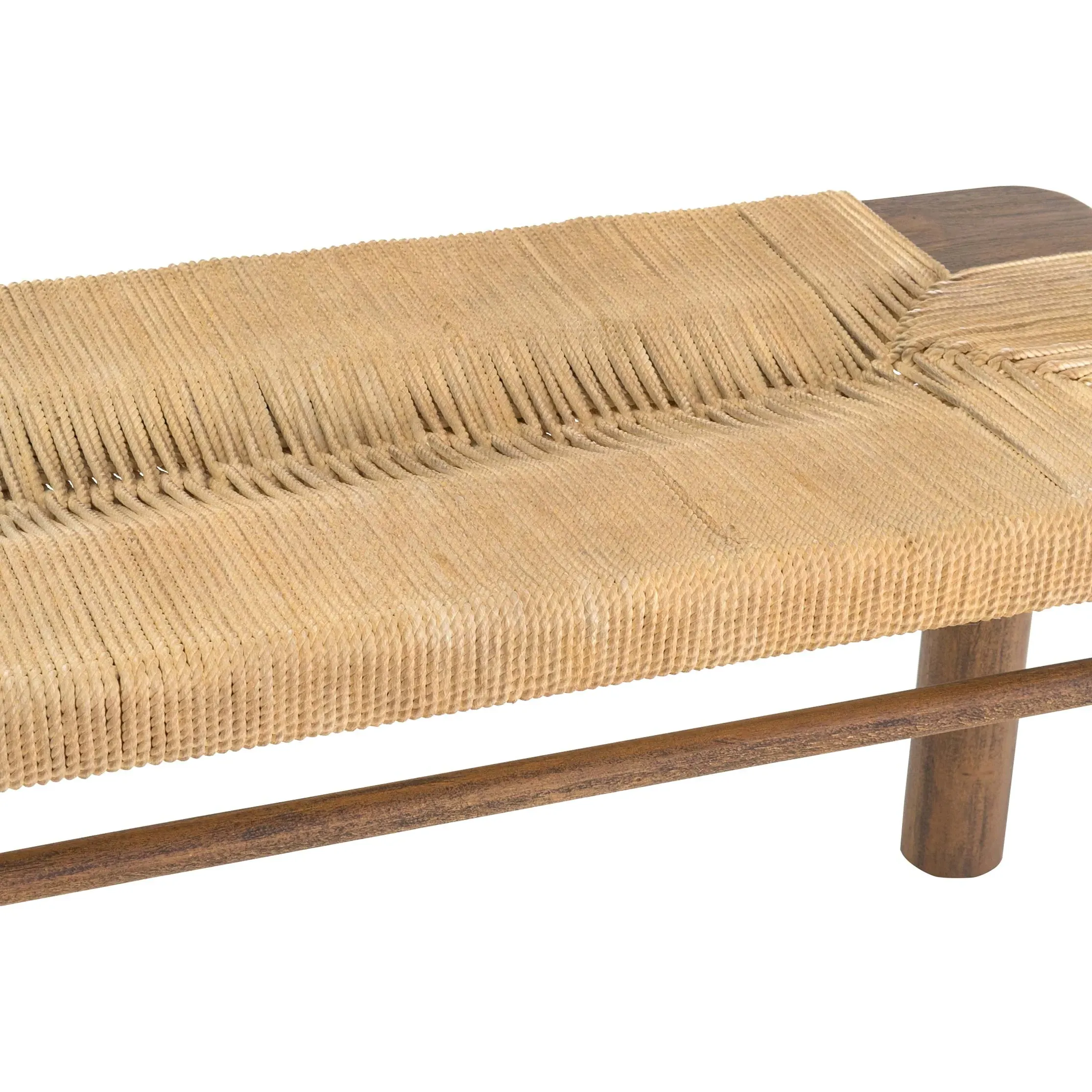 Jacob Bench - Beige, Cotton Rope