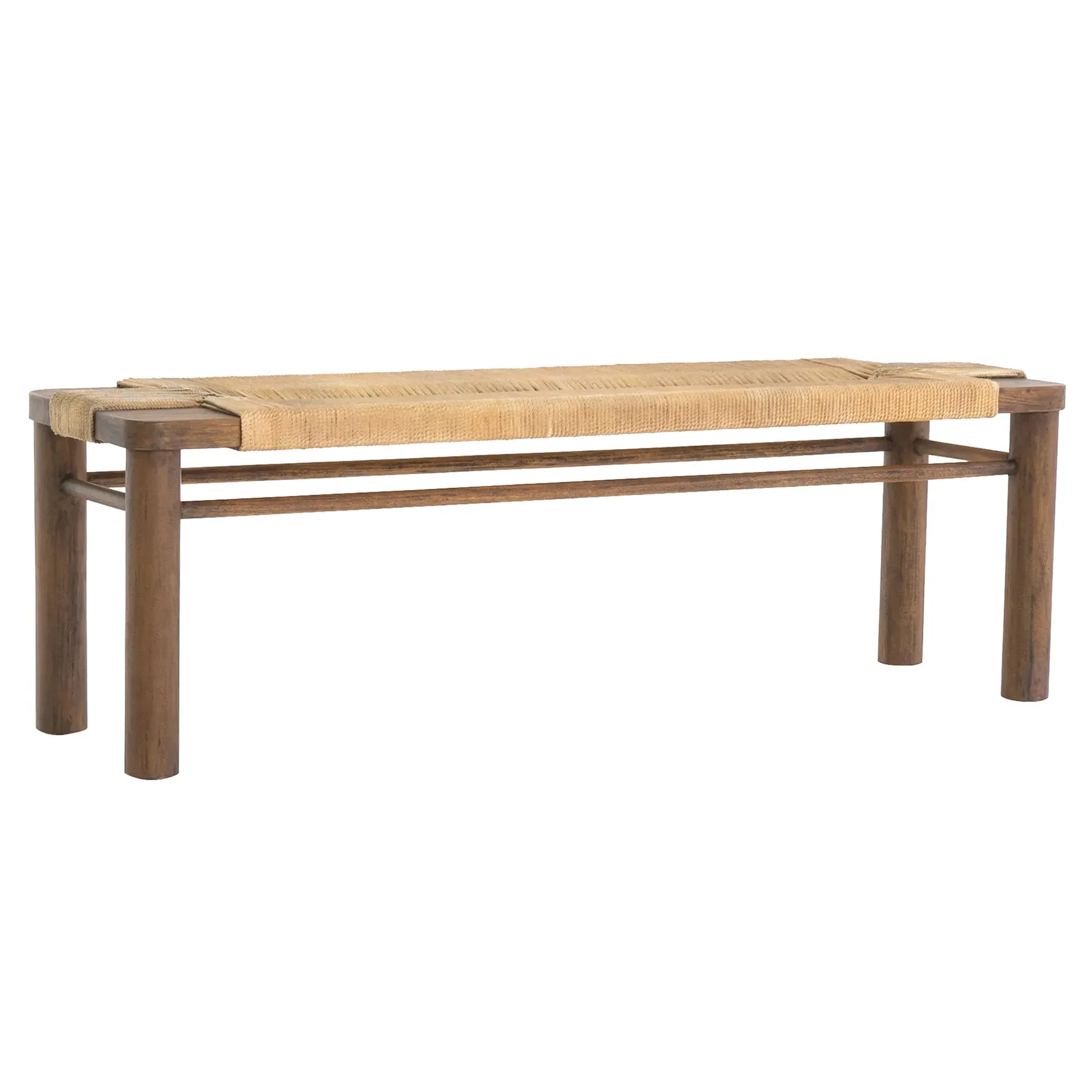 Jacob Bench - Beige, Cotton Rope