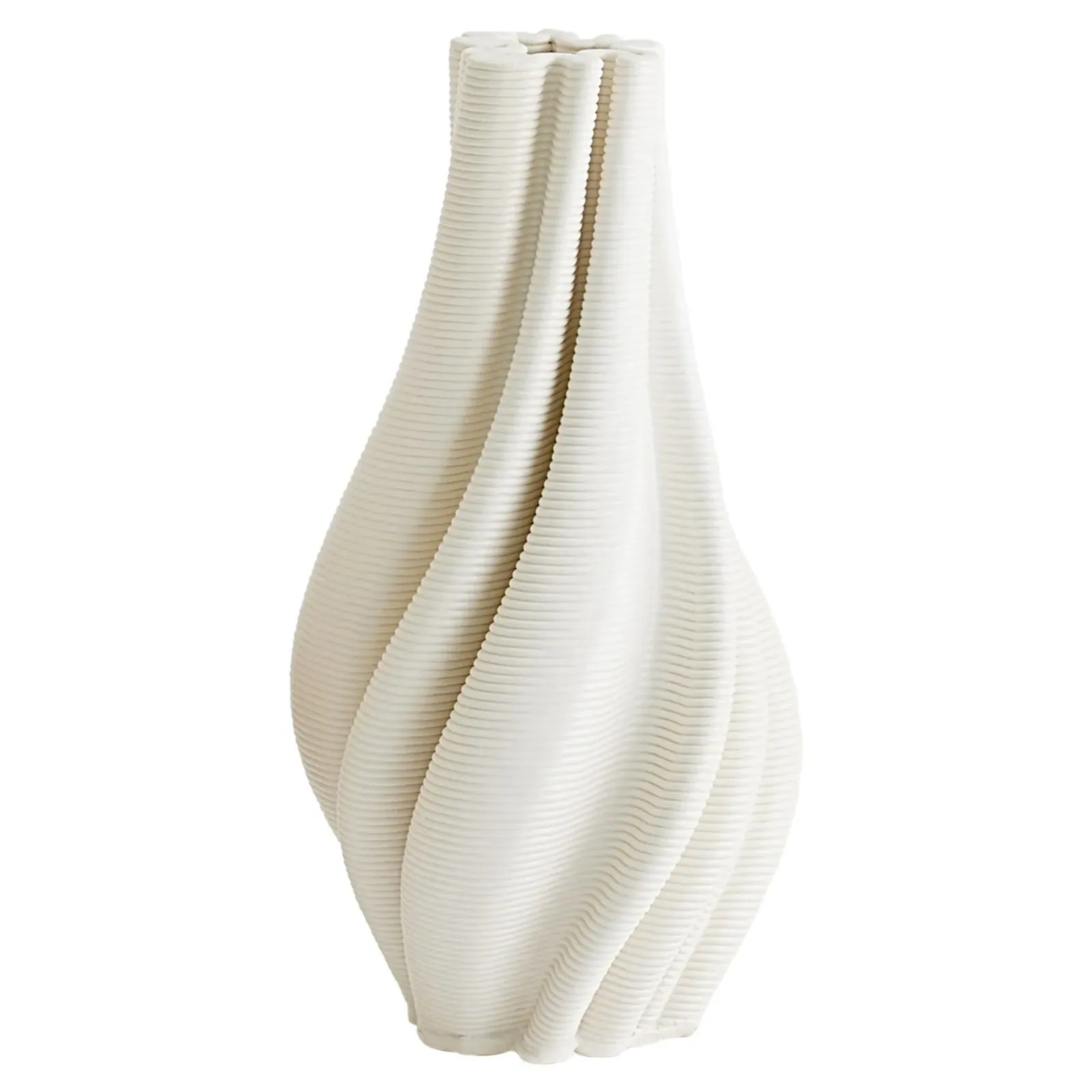 Jacob Small Decorative Table Vase - White, Ceramic image