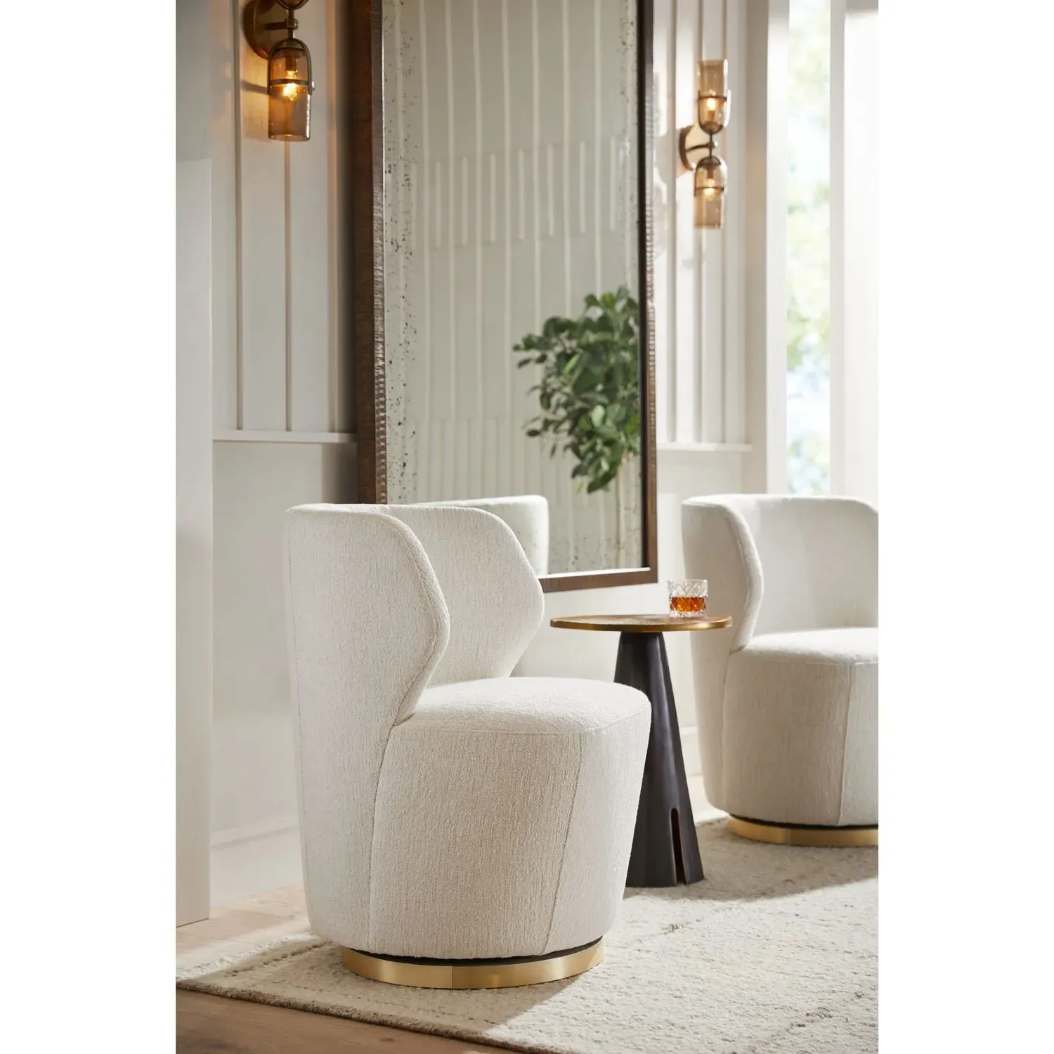 Jacobson Sconce with Smoke Glass - Antique Brass