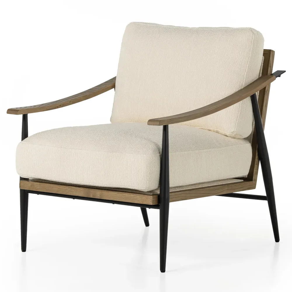 Jacoby Arm Chair - Beige, Ash Wood