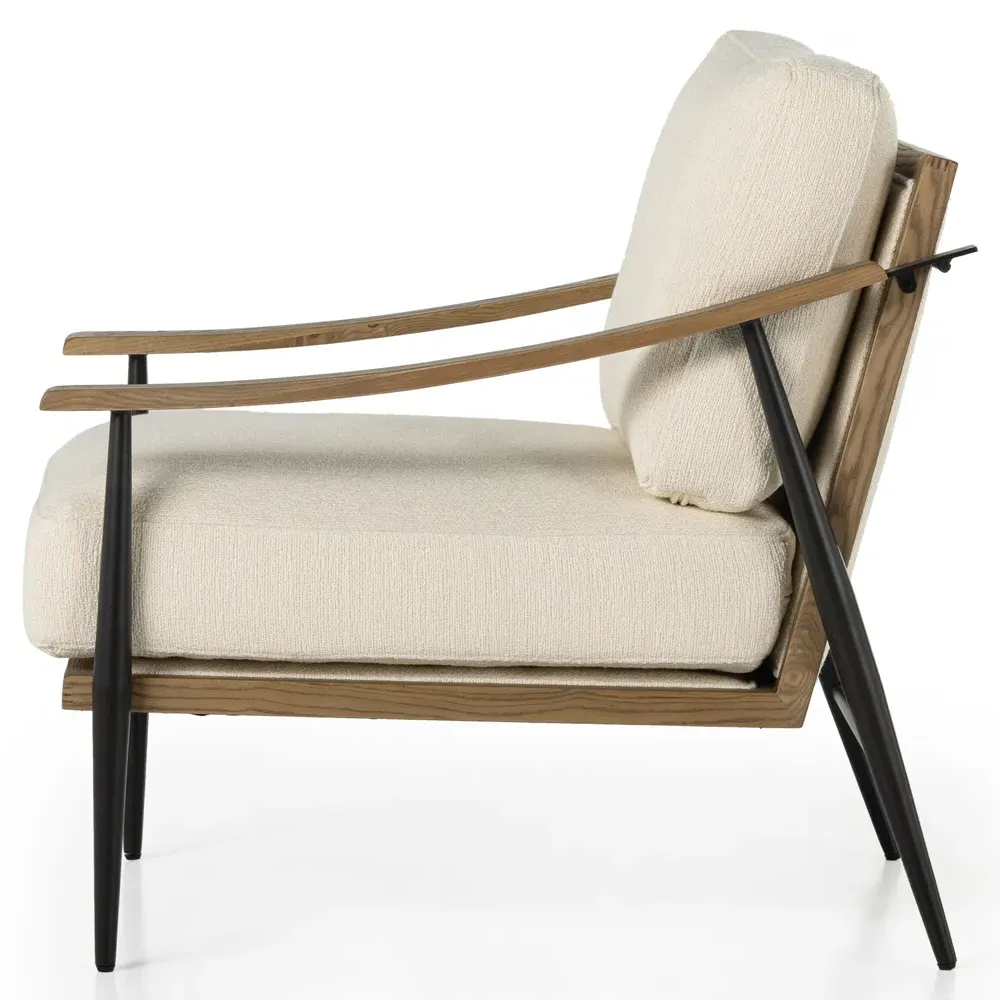 Jacoby Arm Chair - Beige, Ash Wood