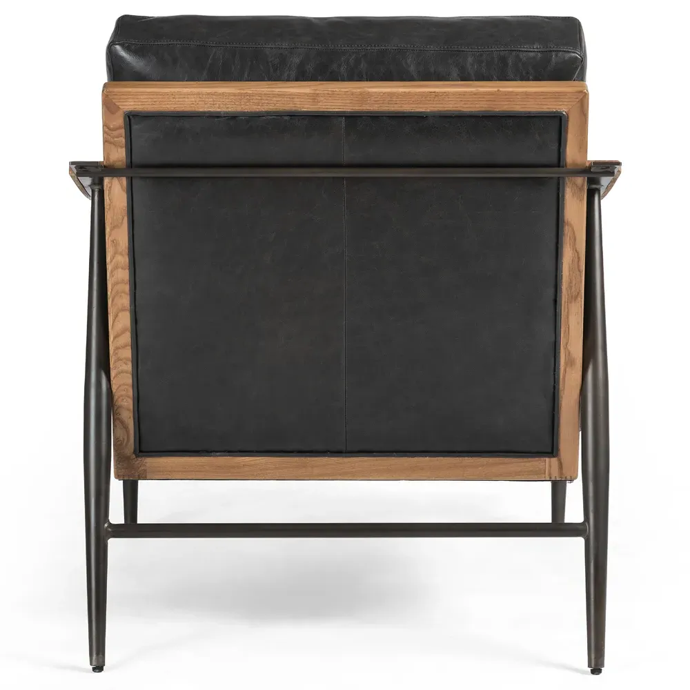 Jacoby Arm Chair - Black, Leather