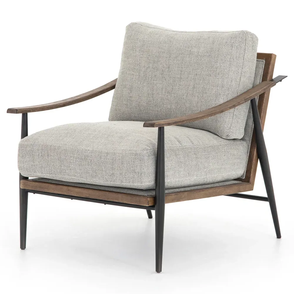 Jacoby Arm Chair - Grey, Parawood