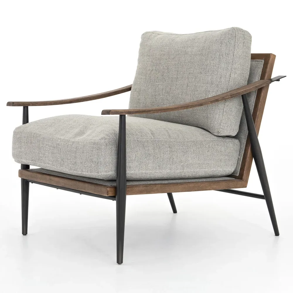 Jacoby Arm Chair - Grey, Parawood