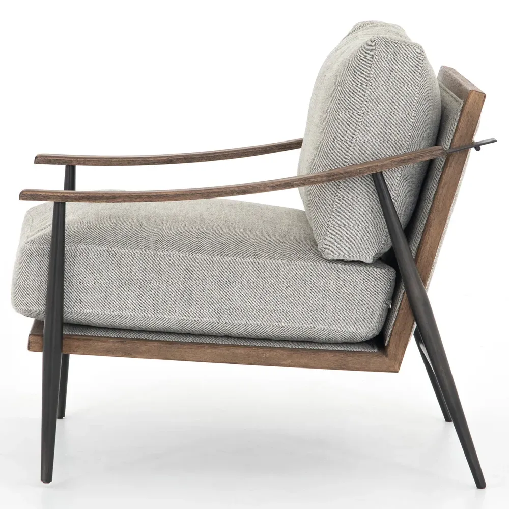 Jacoby Arm Chair - Grey, Parawood