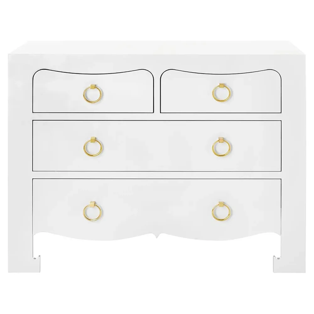 Jacqui Bachelor Chest - White, Wood
