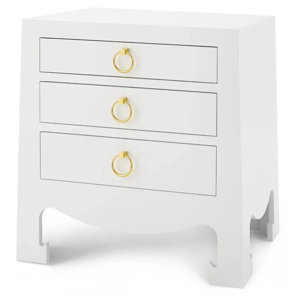 Jacqui Nightstand - Chiffon White, Wood