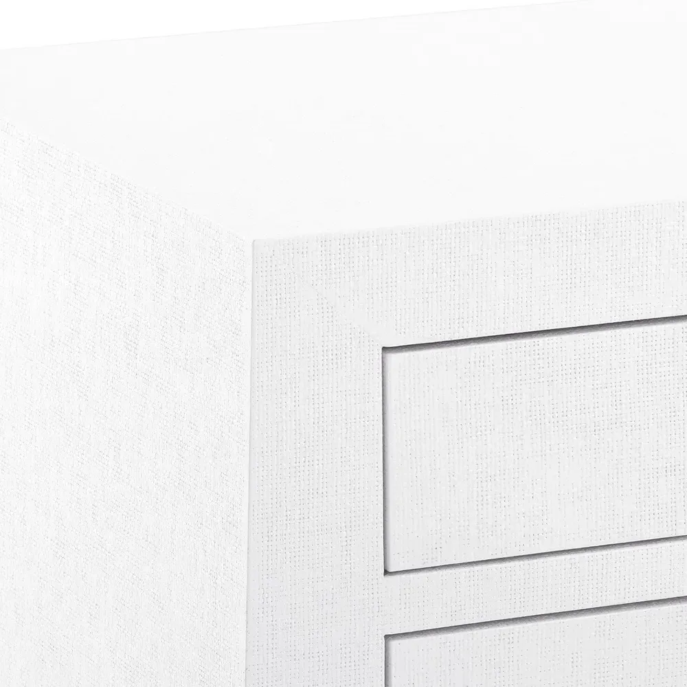 Jacqui Nightstand - White Grasscloth, MDF