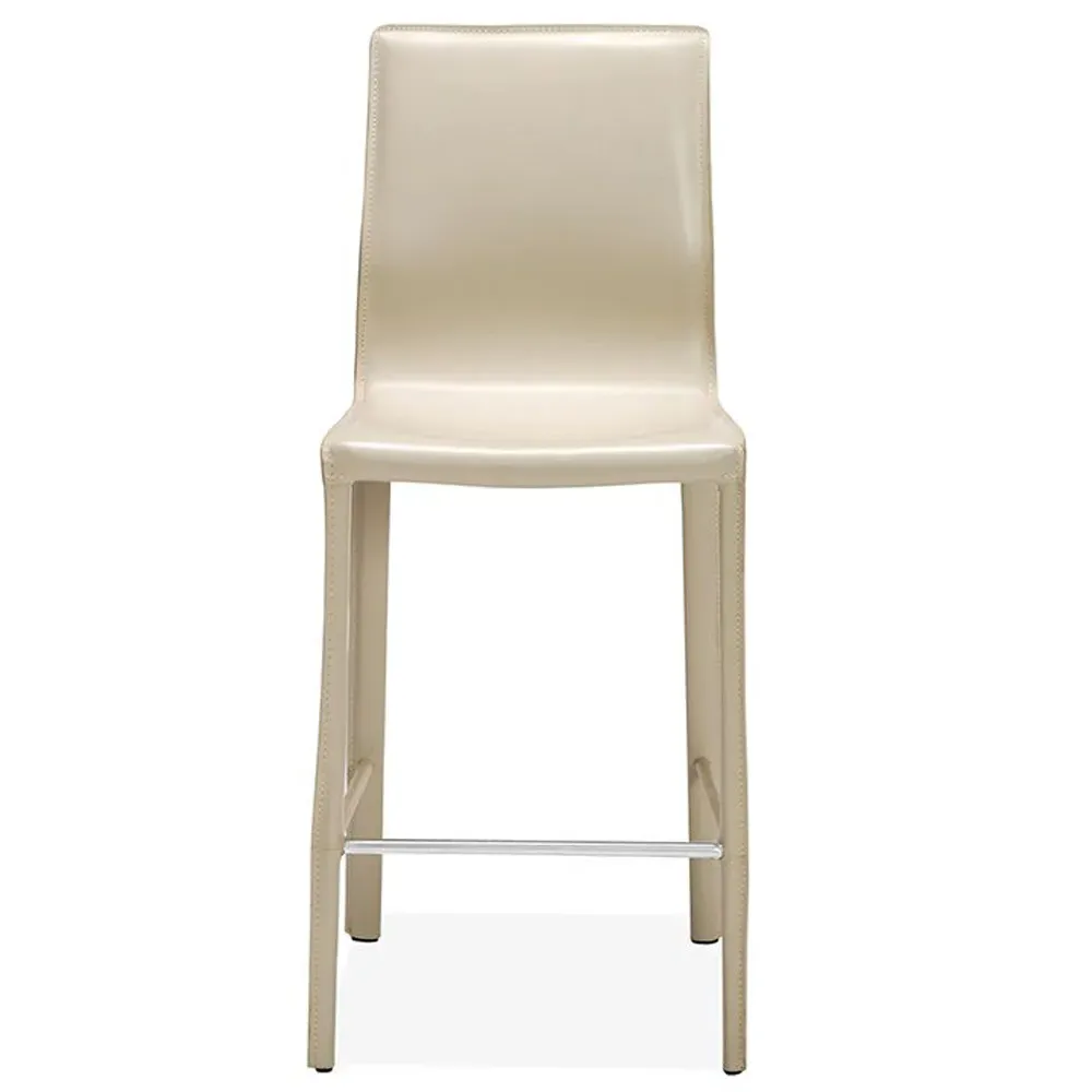 Jada Counter Stool - Beige, Leather image