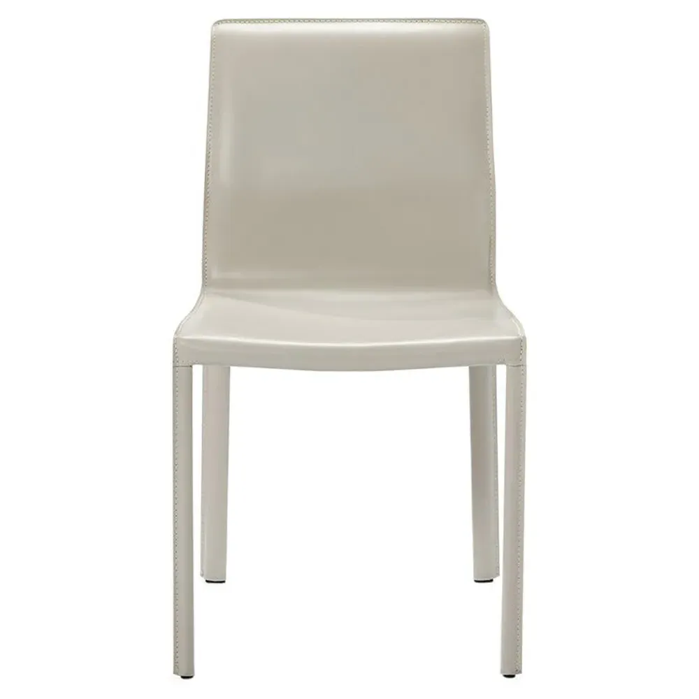 Jada Upholstered Leather Dining Side Chair - Sand Beige image