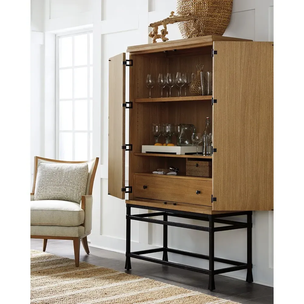 Jade Bar Cabinet with Storage - Brown, Wood