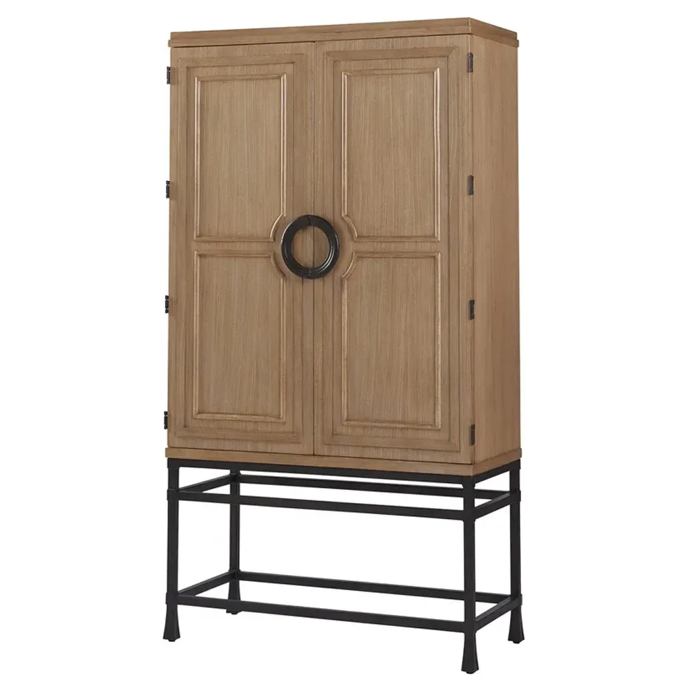 Jade Bar Cabinet with Storage - Brown, Wood image