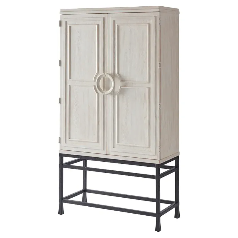 Jade Bar Cabinet with Storage - White, Wood