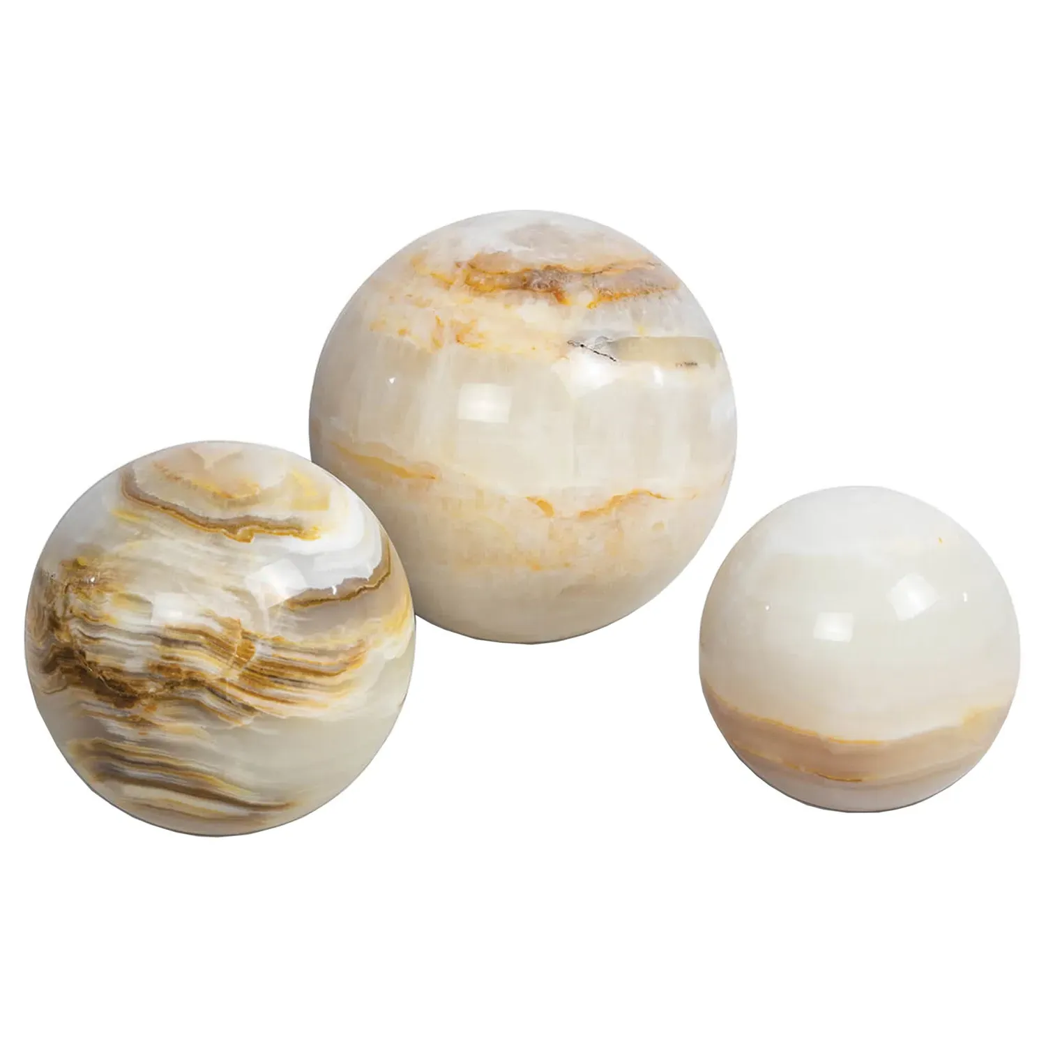 Jade Coastal Stone Sphere Accessory Set - Natural image