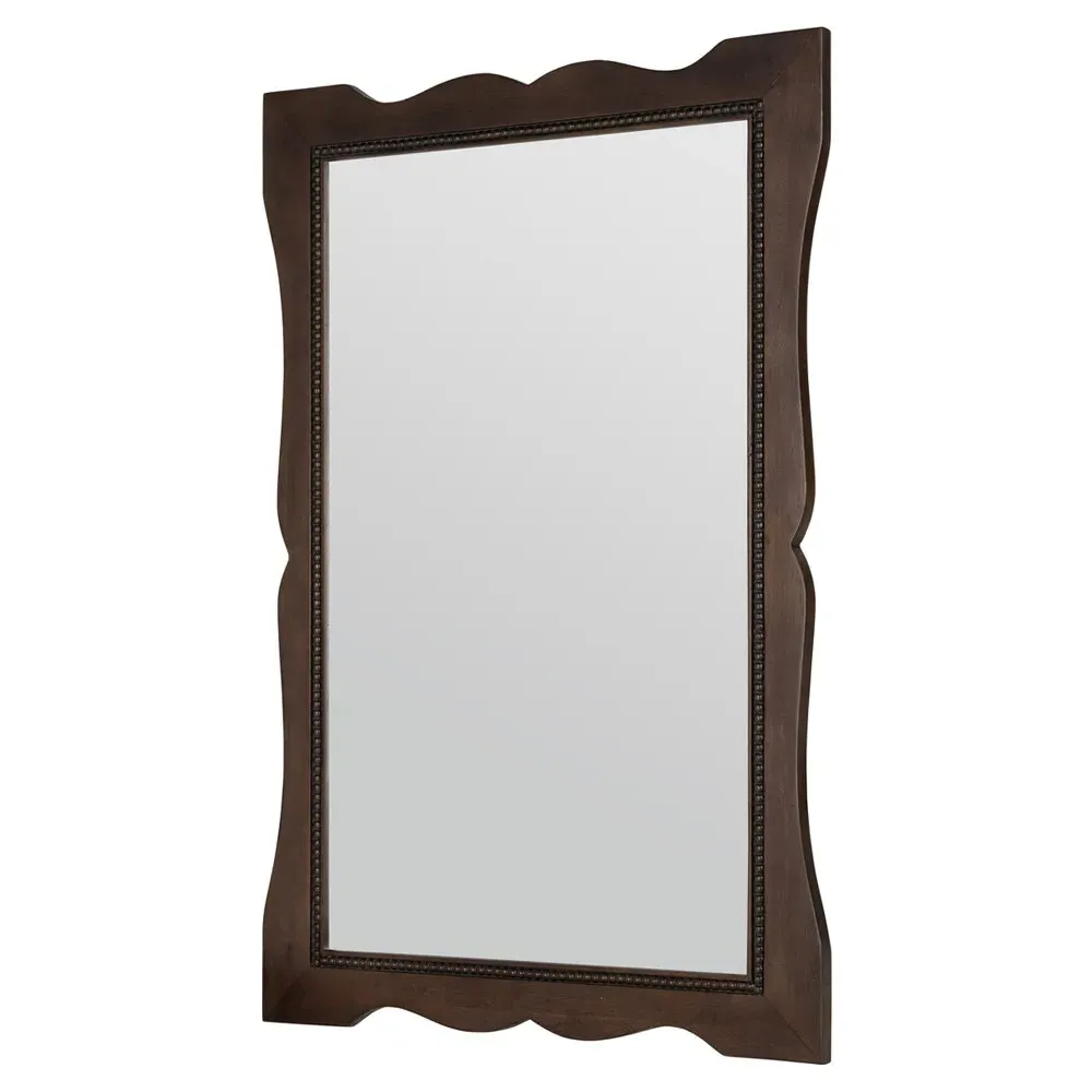 Jadeline Wall Mirror - Dark Brown, Wood