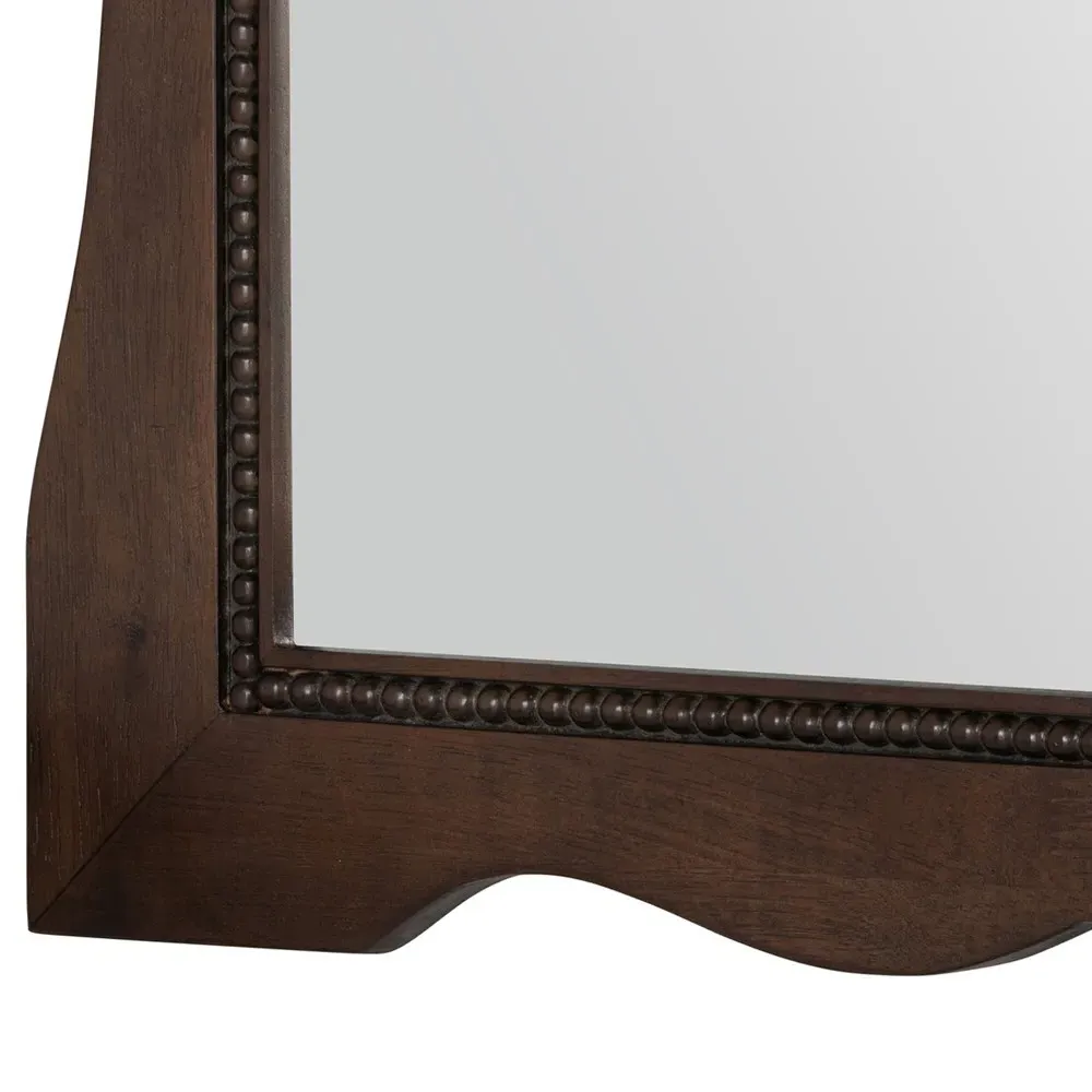 Jadeline Wall Mirror - Dark Brown, Wood