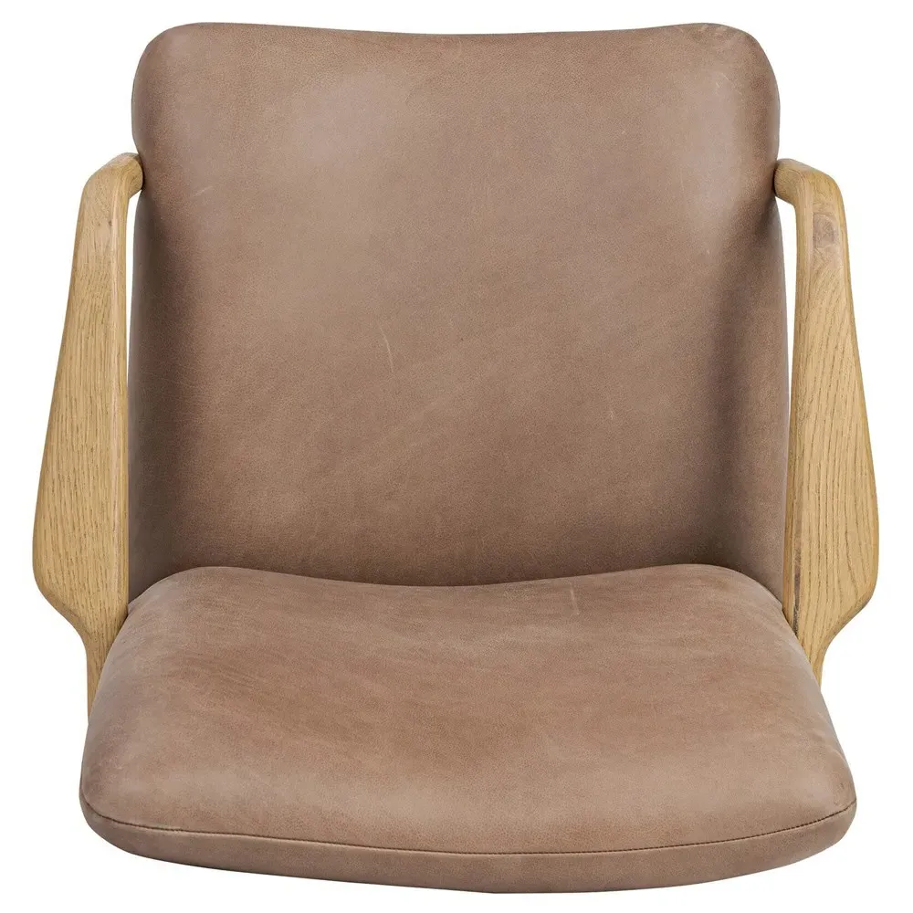 Jaden Desk Chair - Brown, Leather