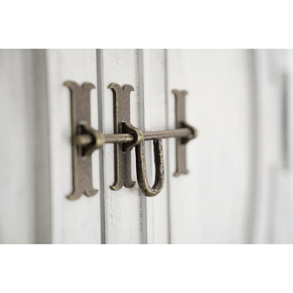 Jaiden Wardrobe with Mirror - White, Hardwood