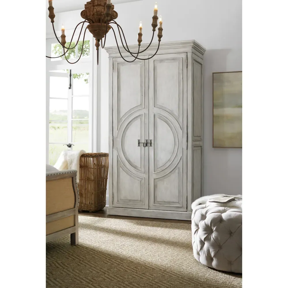 Jaiden Wardrobe with Mirror - White, Hardwood