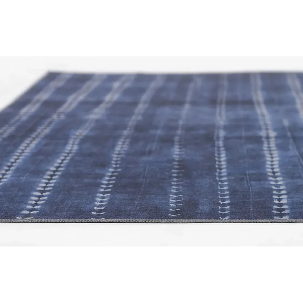 Jaime Coastal Beach Patterned Rug - Blue, Polyester
