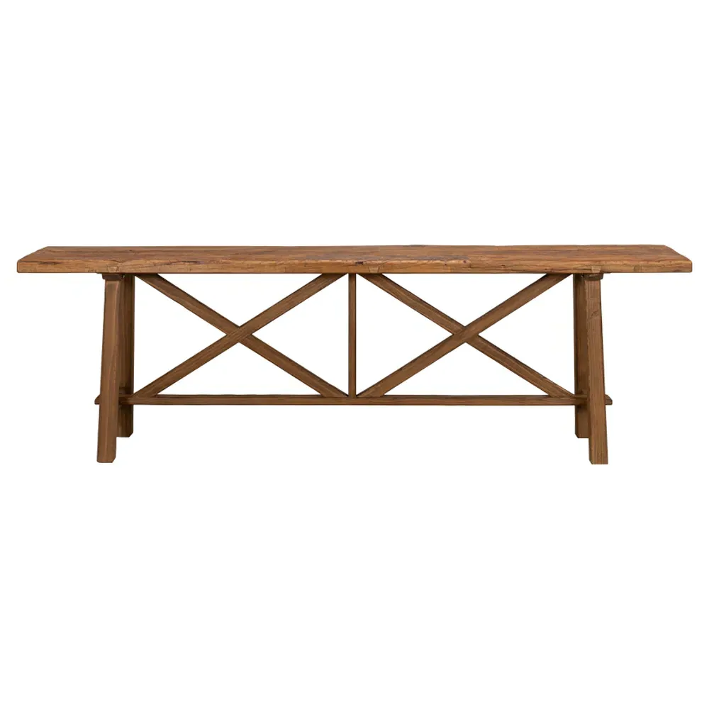 Jaime X Base Console Table - Brown, Reclaimed Pine image
