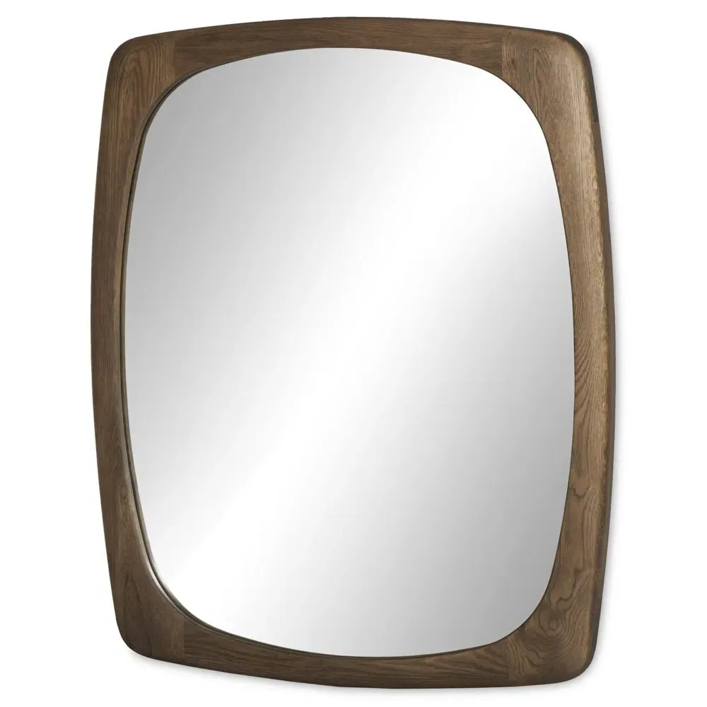 Jaira Wall Mirror - Brown, Oak