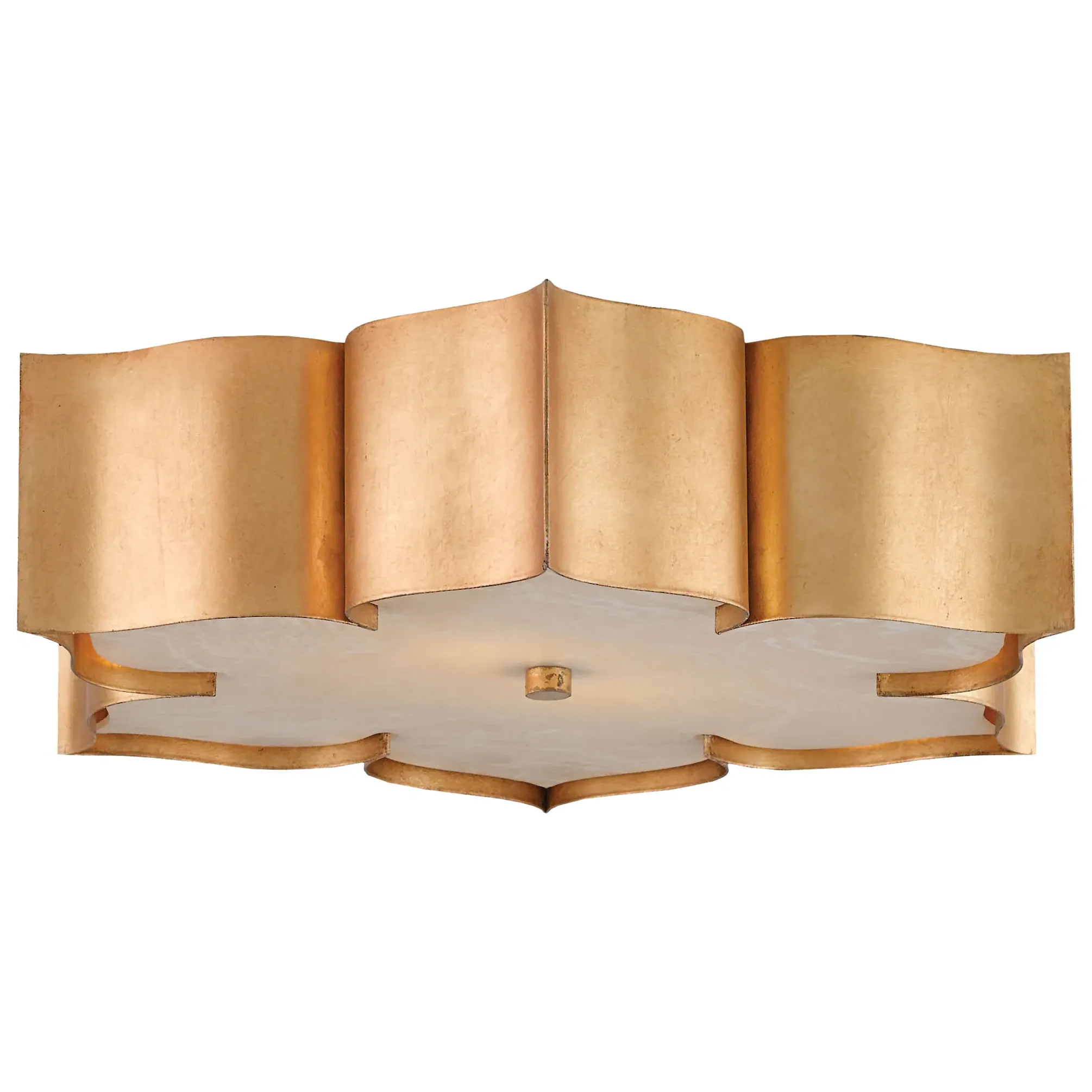 Jalbala Hollywood Lotus Flush Mount - Antique Gold image