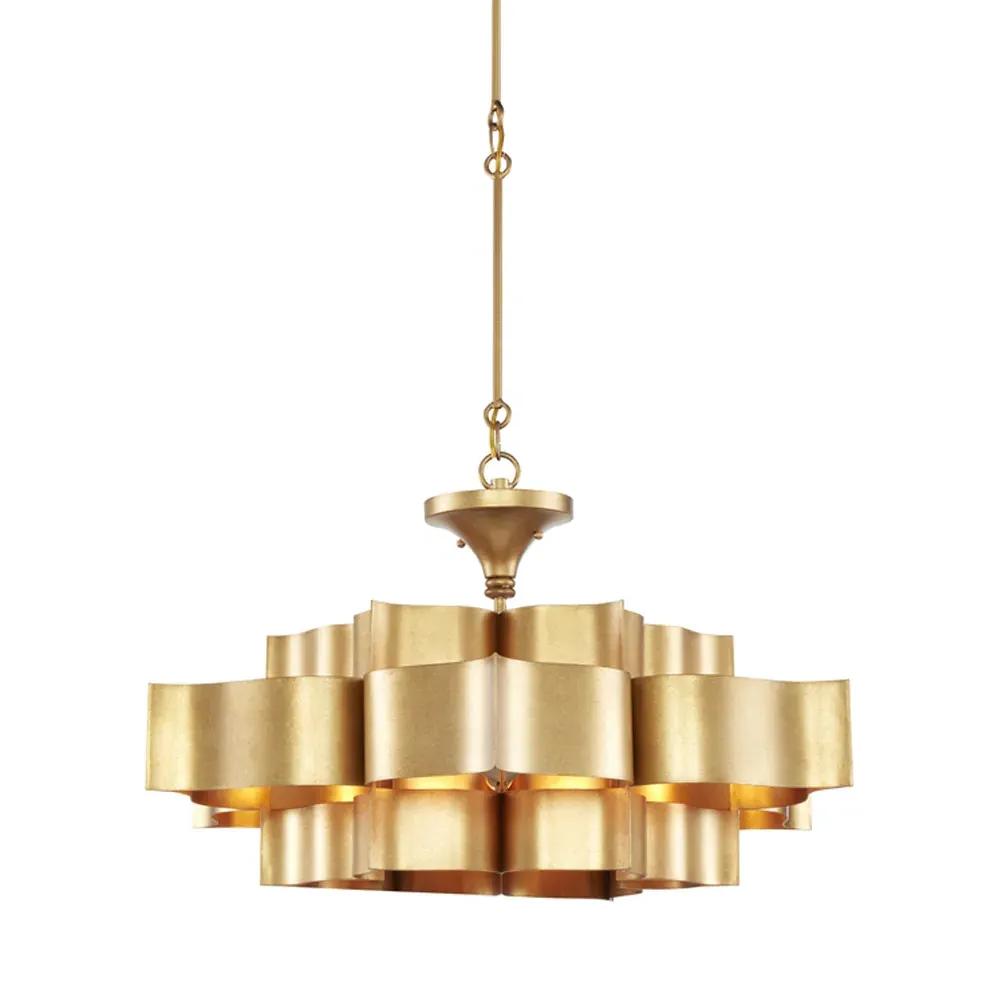 Jalbala Large Lotus Chandelier - Gold image