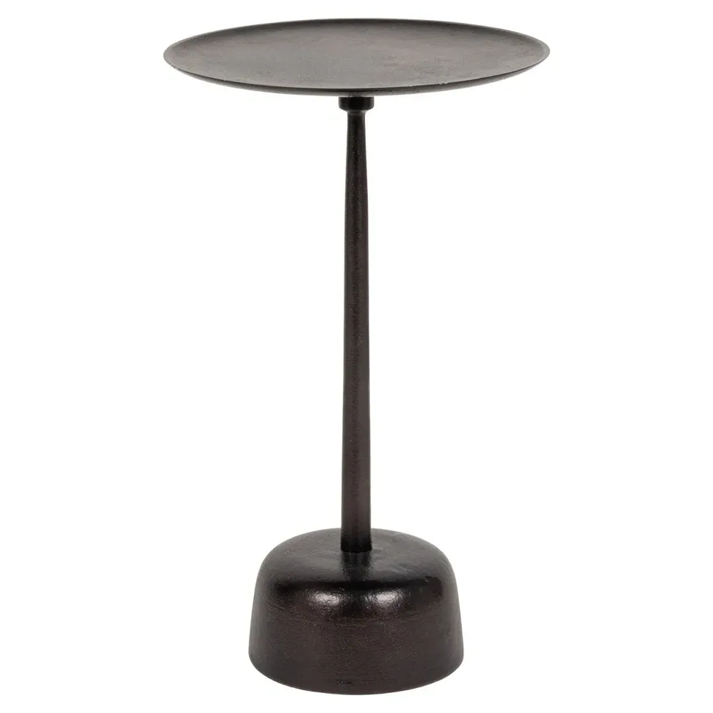 Jalen Round End Table - Black, Aluminum image