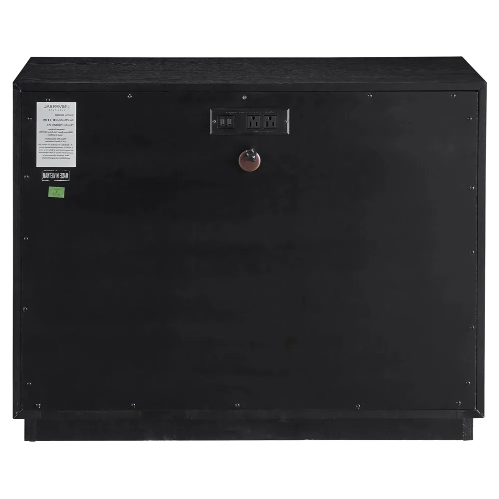 James 3 Drawer Dresser - Black, Oak Wood