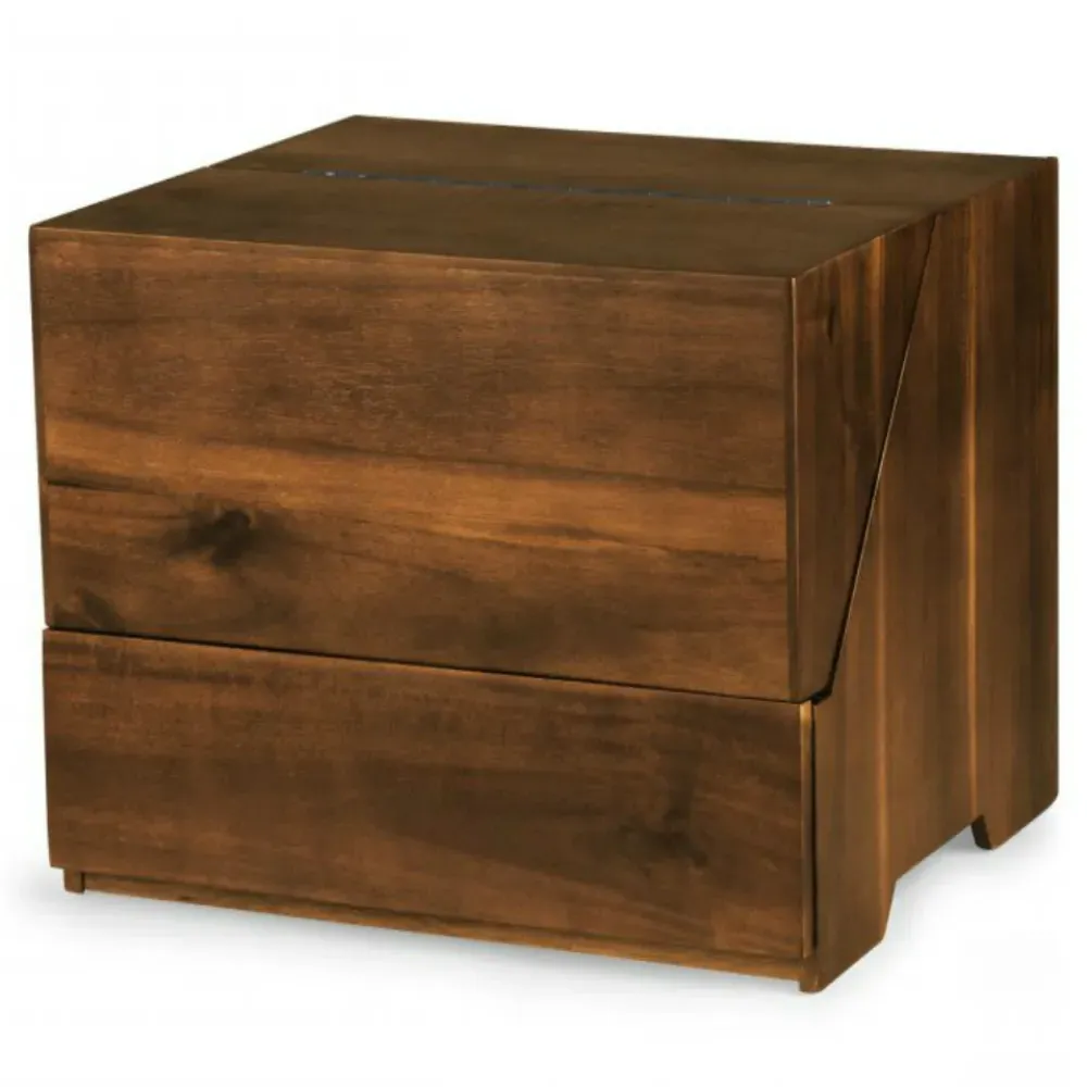 James Cocktail Bar Set Box - Brown, Acacia Wood