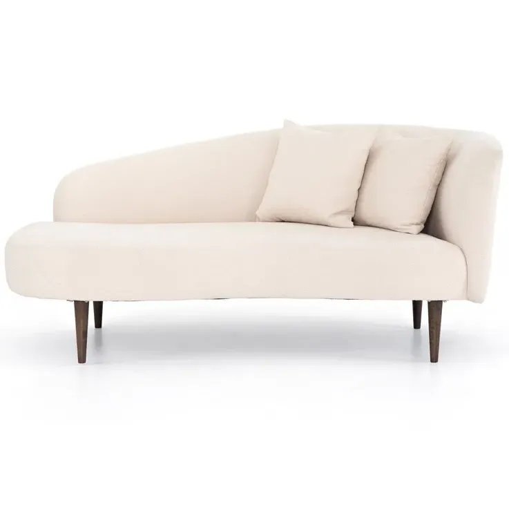 James Left Arm Chaise Lounge - Beige, Oak
