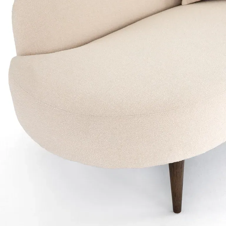 James Left Arm Chaise Lounge - Beige, Oak