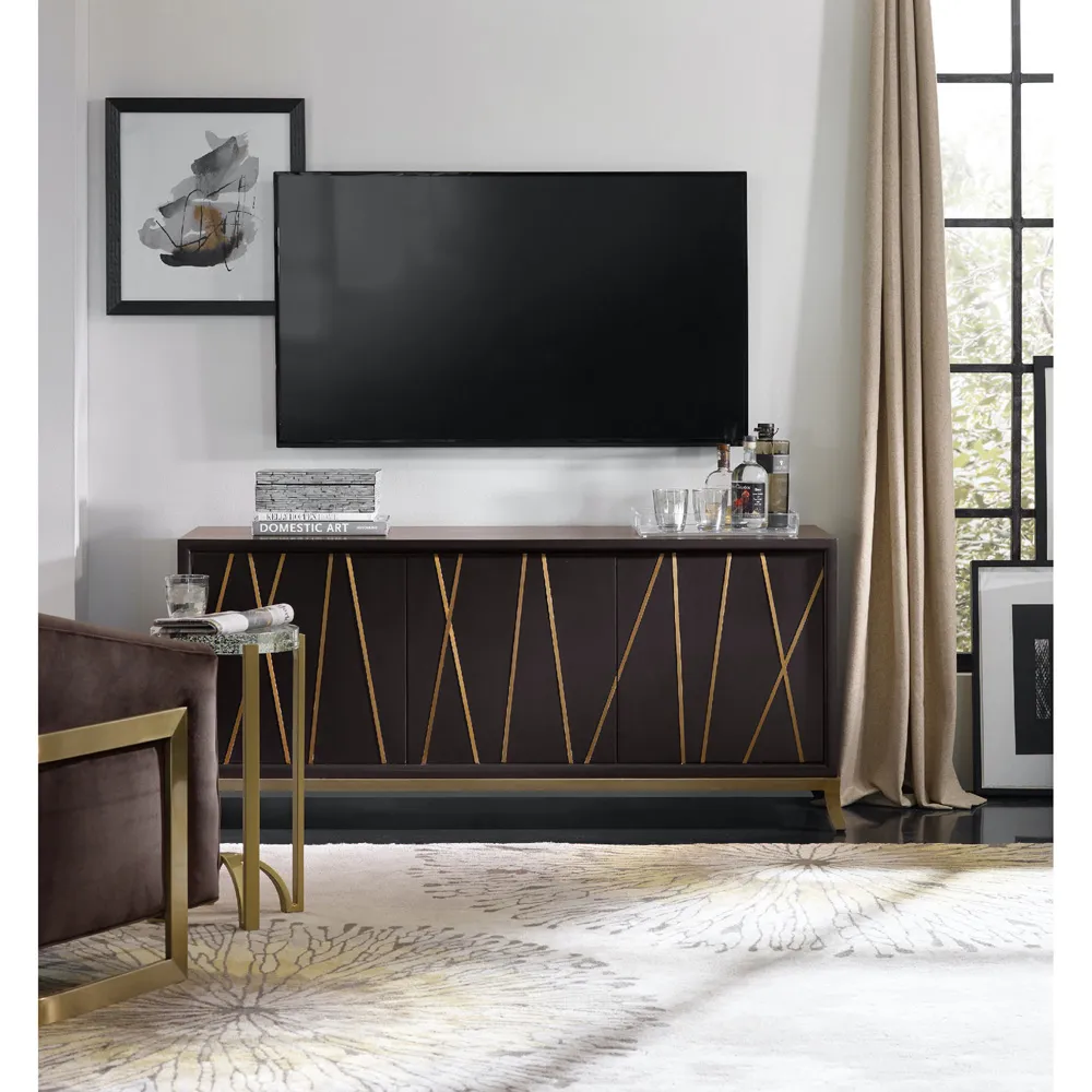 James Media Cabinet - Black, Mango Wood