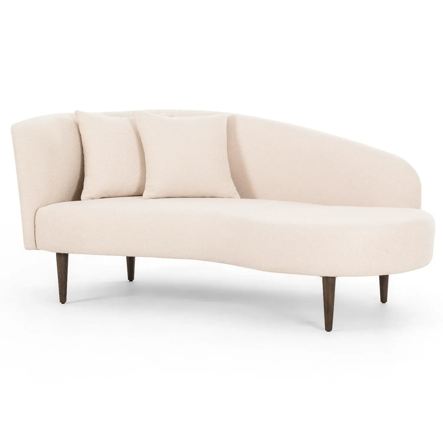 James Right Arm Chaise Lounge - Beige, Oak