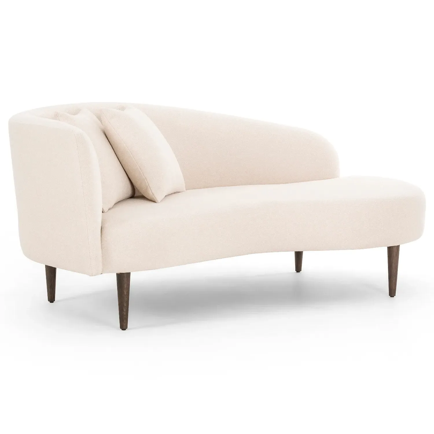 James Right Arm Chaise Lounge - Beige, Oak