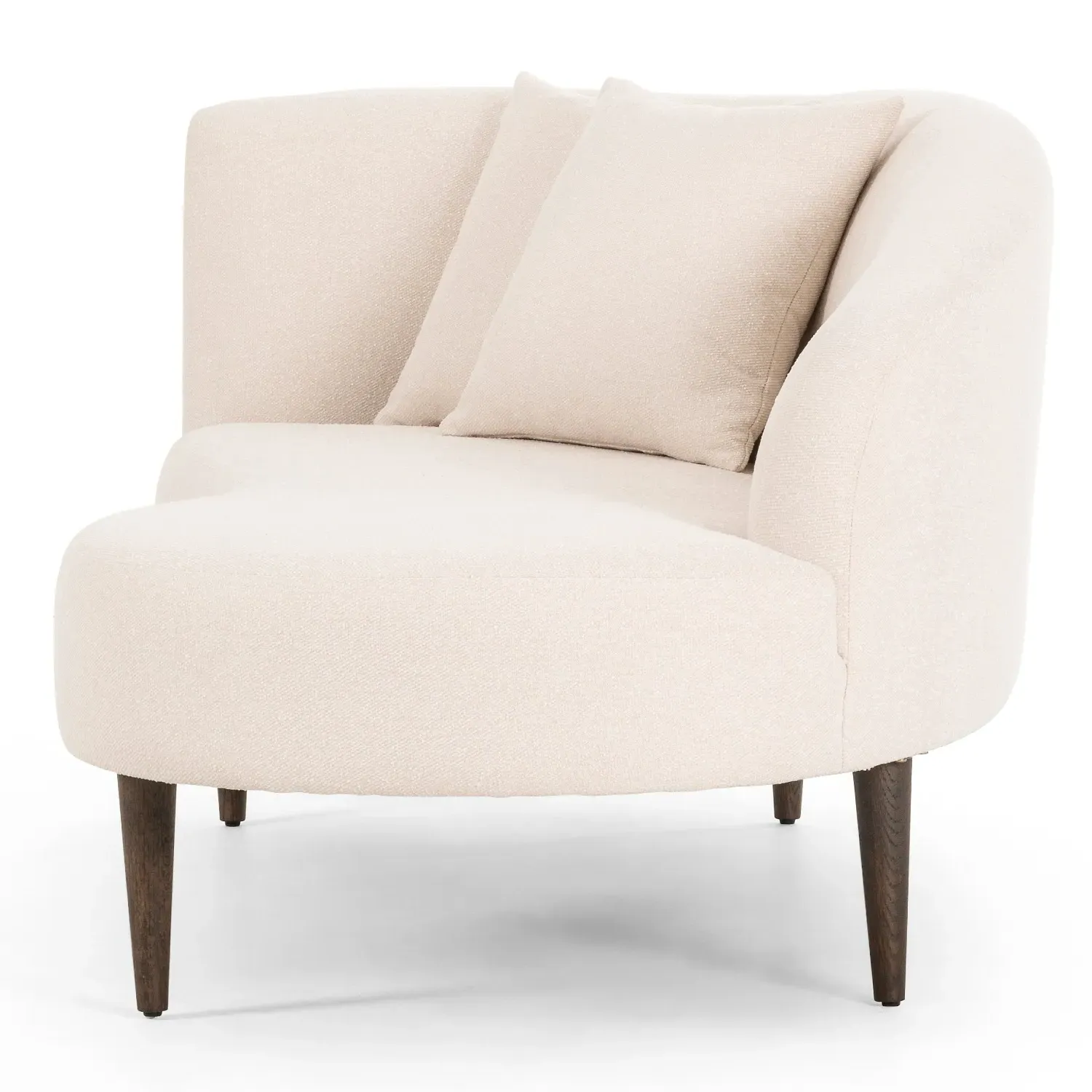 James Right Arm Chaise Lounge - Beige, Oak