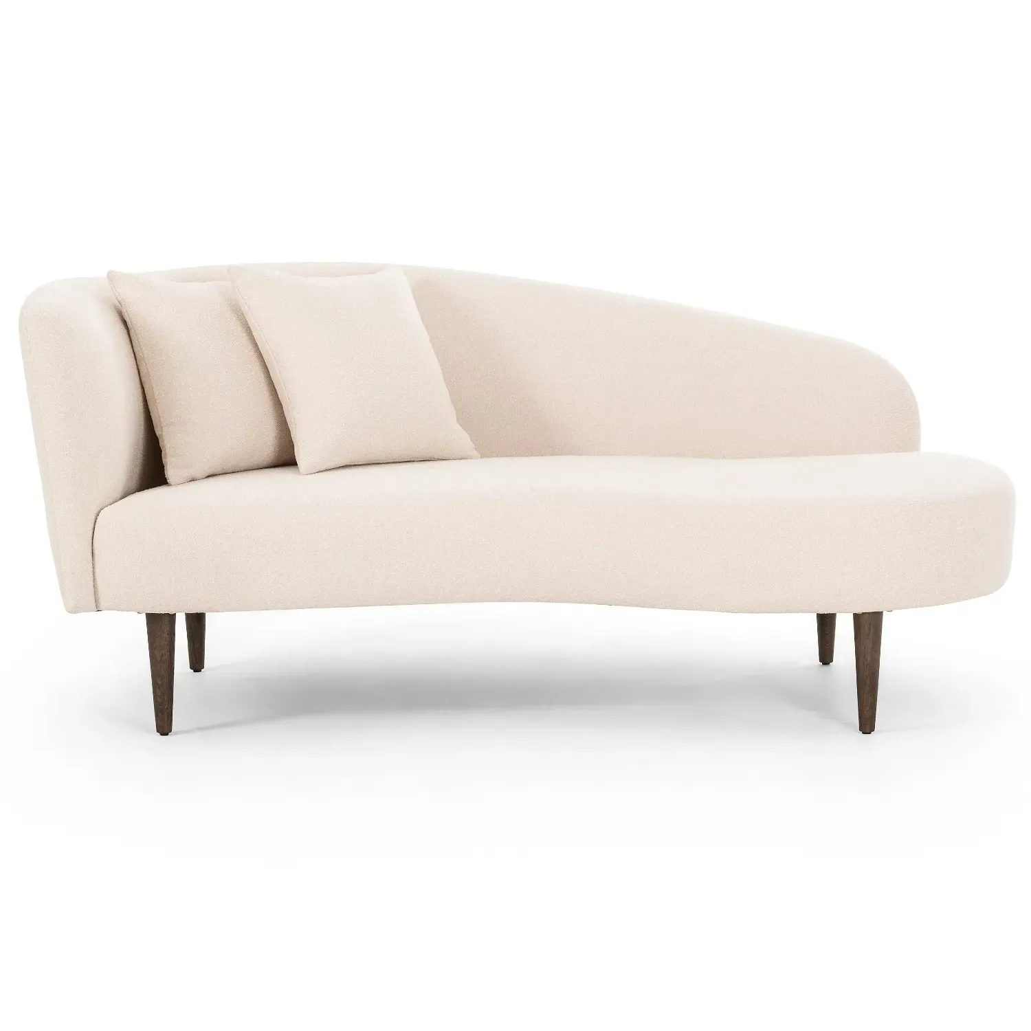 James Right Arm Chaise Lounge - Beige, Oak