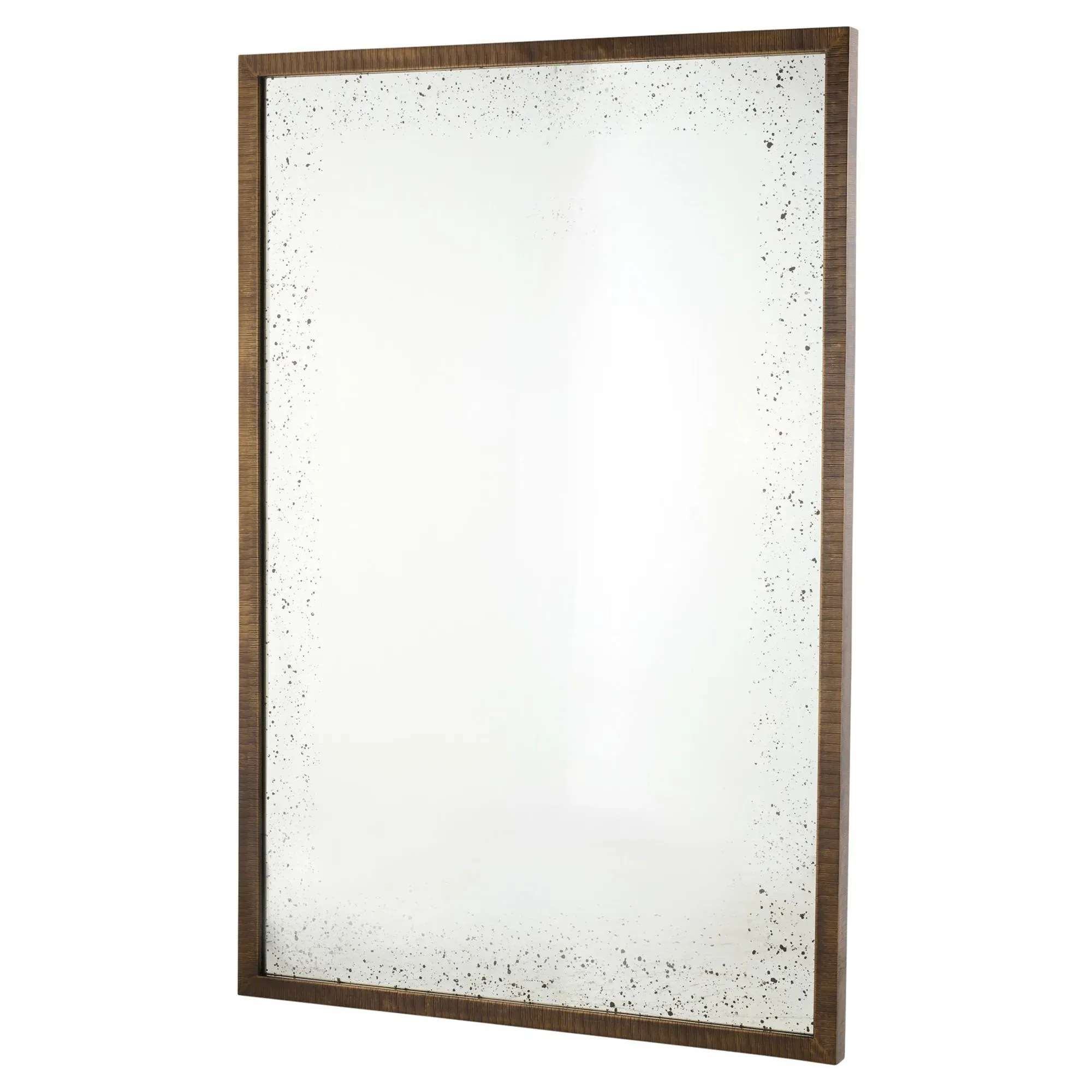 Jamie Rectangular Floor Mirror - Brown, Aluminum
