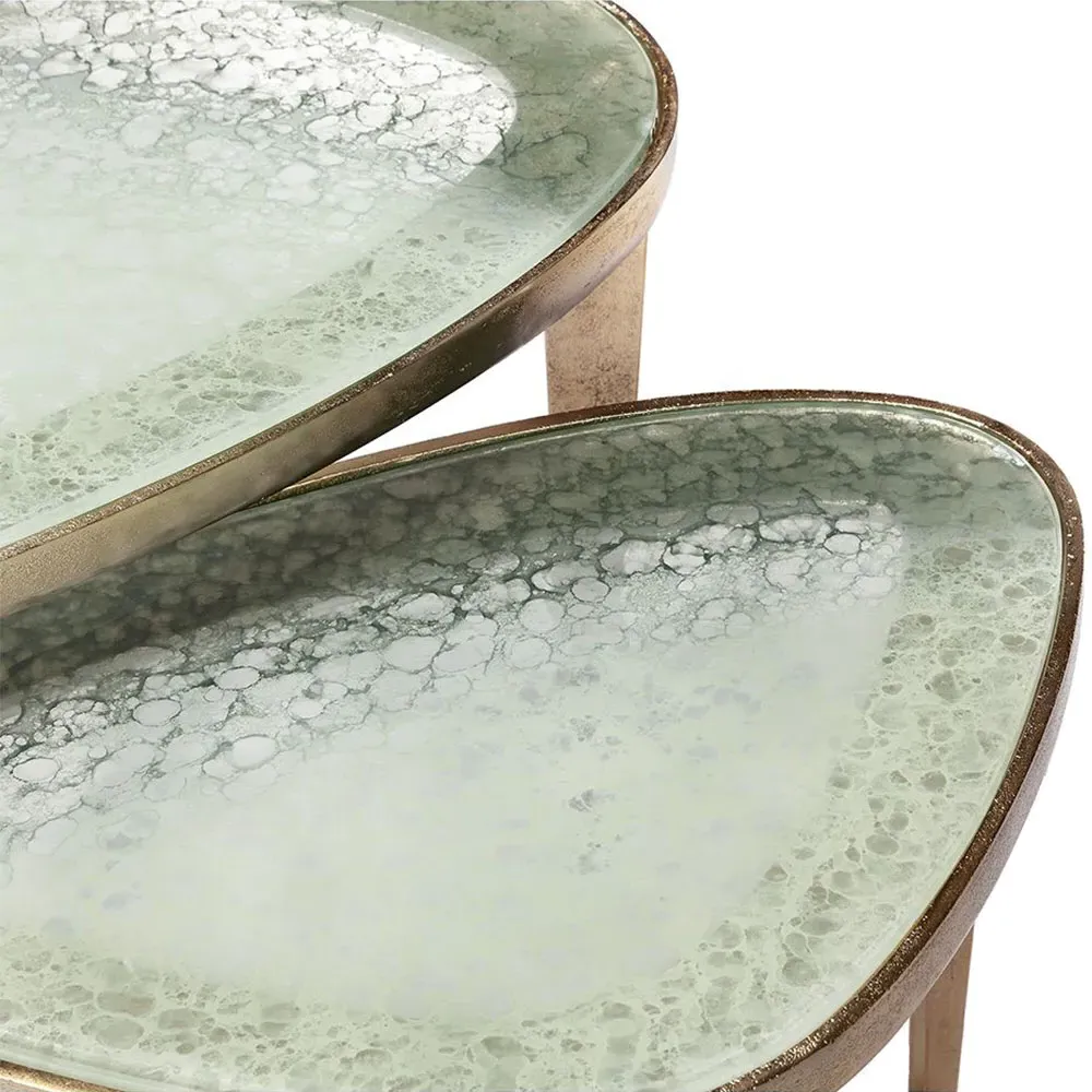 Jan Nesting Coffee Table - Grey, Glass