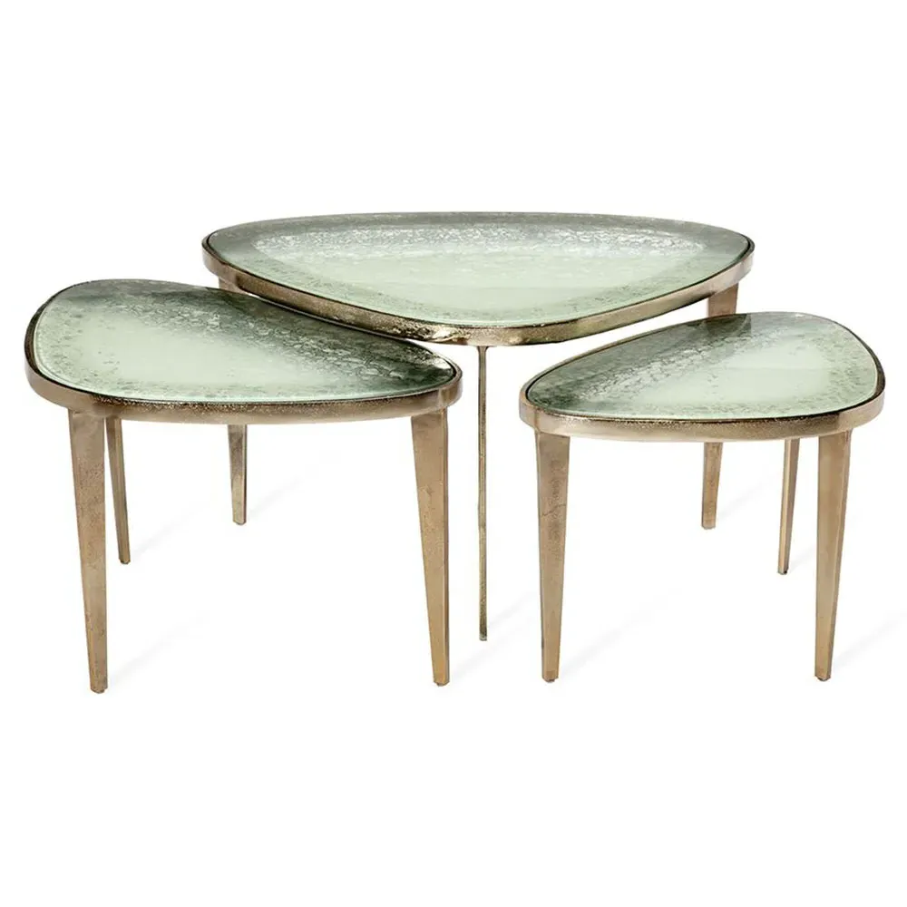 Jan Nesting Coffee Table - Grey, Glass image
