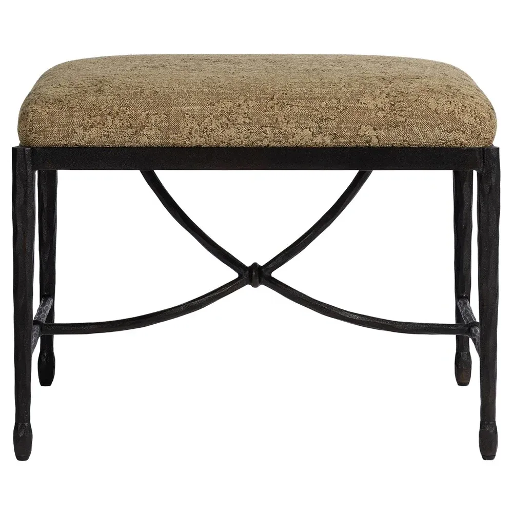 Jane Rectangular Stool - Brown, Printed Fabric image
